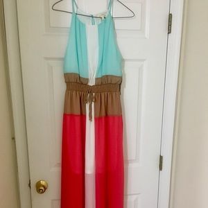 My Michelle colorblock maxi dress.